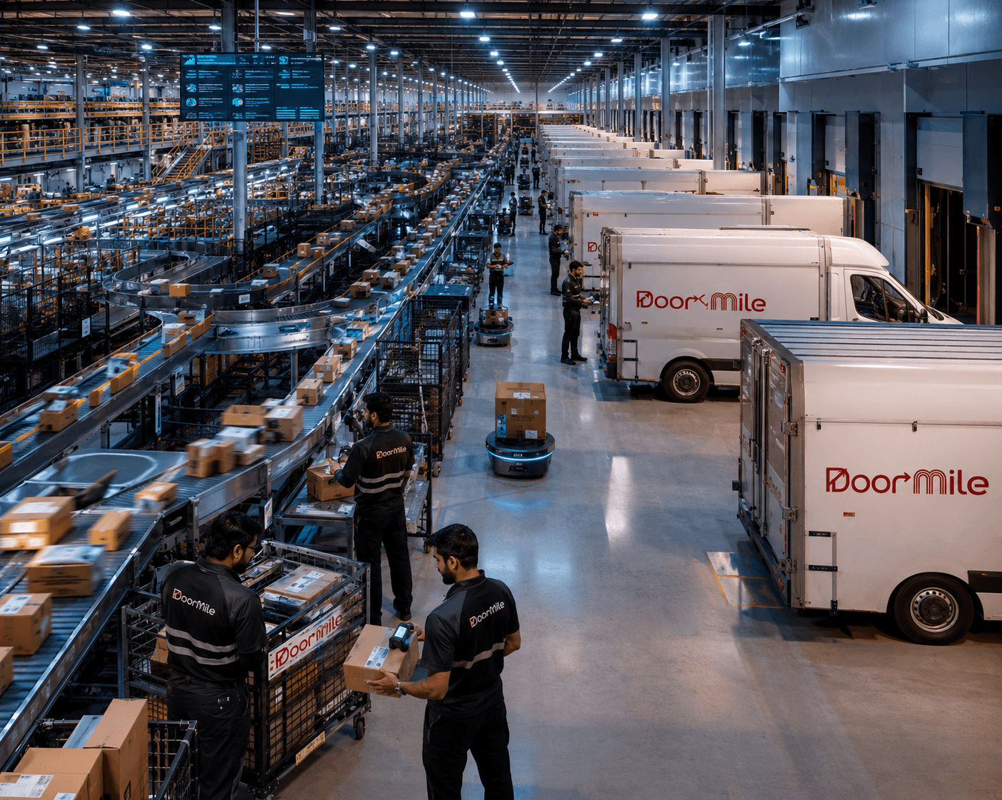 Sorting floor of a Doormile fulfilment centre