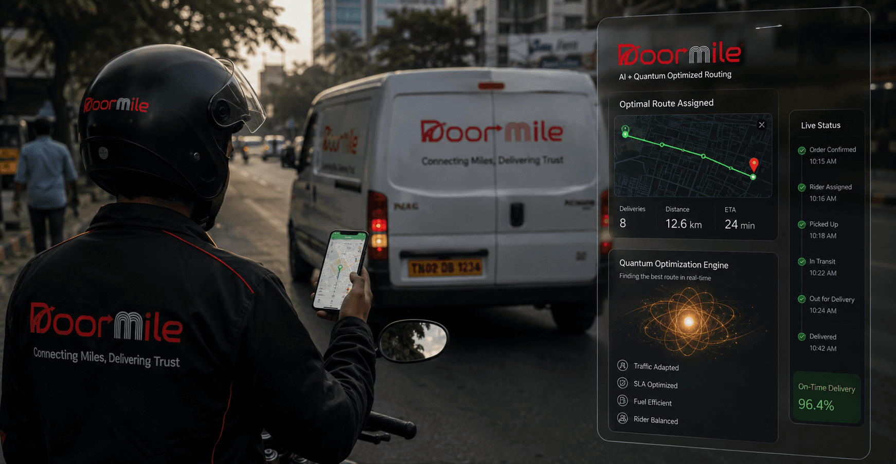 Customer following a Doormile delivery on a live tracking link